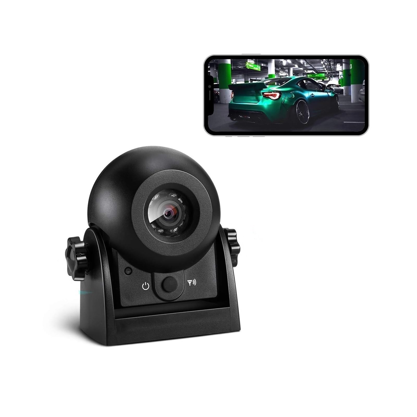 KKGHYYMG Drahtlose Backup-Dashcam, WiFi-Rückfahrkamera, funktioniert mit Telefon, magnetische Rückfahrkamera for Autos, Anhänger, LKWs, Wohnmobile von KKGHYYMG