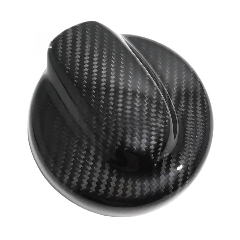 Kohlefaser-Auto-Hecktank-Gasöldeckel-Kraftstofftank-Abdeckungsaufkleber-Ordnung, kompatibel for Mini Cooper R55 2007–2014, R56 2006–2013, Zubehör(Black carbon) von KKGHYYMG