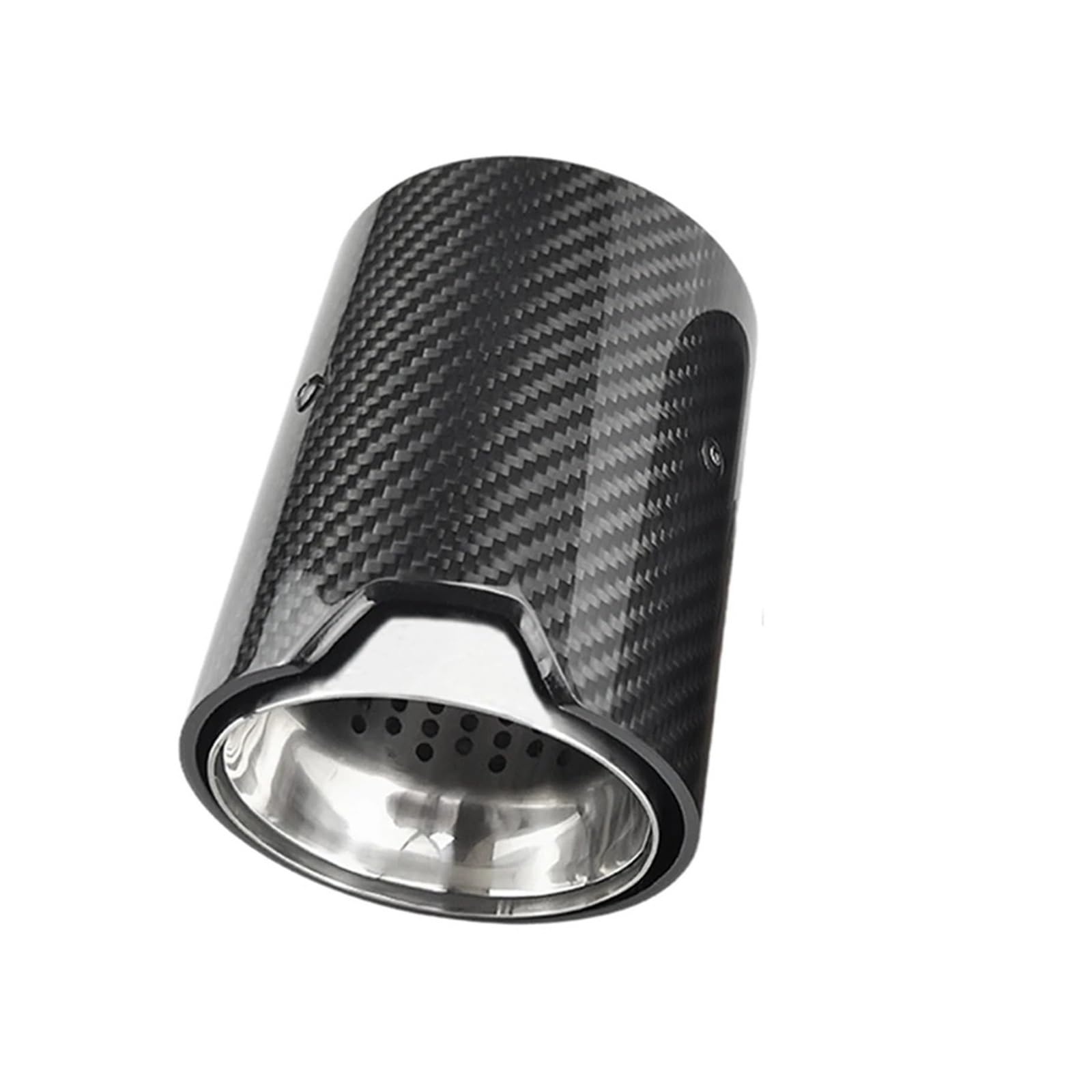 Kompatibel for M2 F87 M-3 F80 M-4 Auspuff modifizierte geeignete Autos Kohlefaser-Endschalldämpfer verbrannte Spitzenspitzen Einlass 70 mm(Carbon BlackSilver) von KKGHYYMG