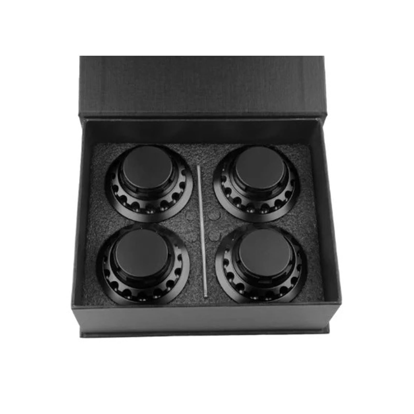 Kompatibel for Mercedes Radnabenkappen, 75 mm, Radnabenkappen, Kranz, Radkappen, 4 Stück, A1714000025, A2204000125, B66470200(Black) von KKGHYYMG