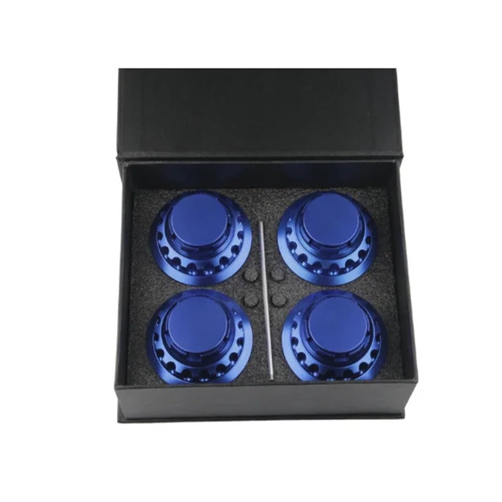 Kompatibel for Mercedes Radnabenkappen, 75 mm, Radnabenkappen, Kranz, Radkappen, 4 Stück, A1714000025, A2204000125, B66470200(Blue) von KKGHYYMG