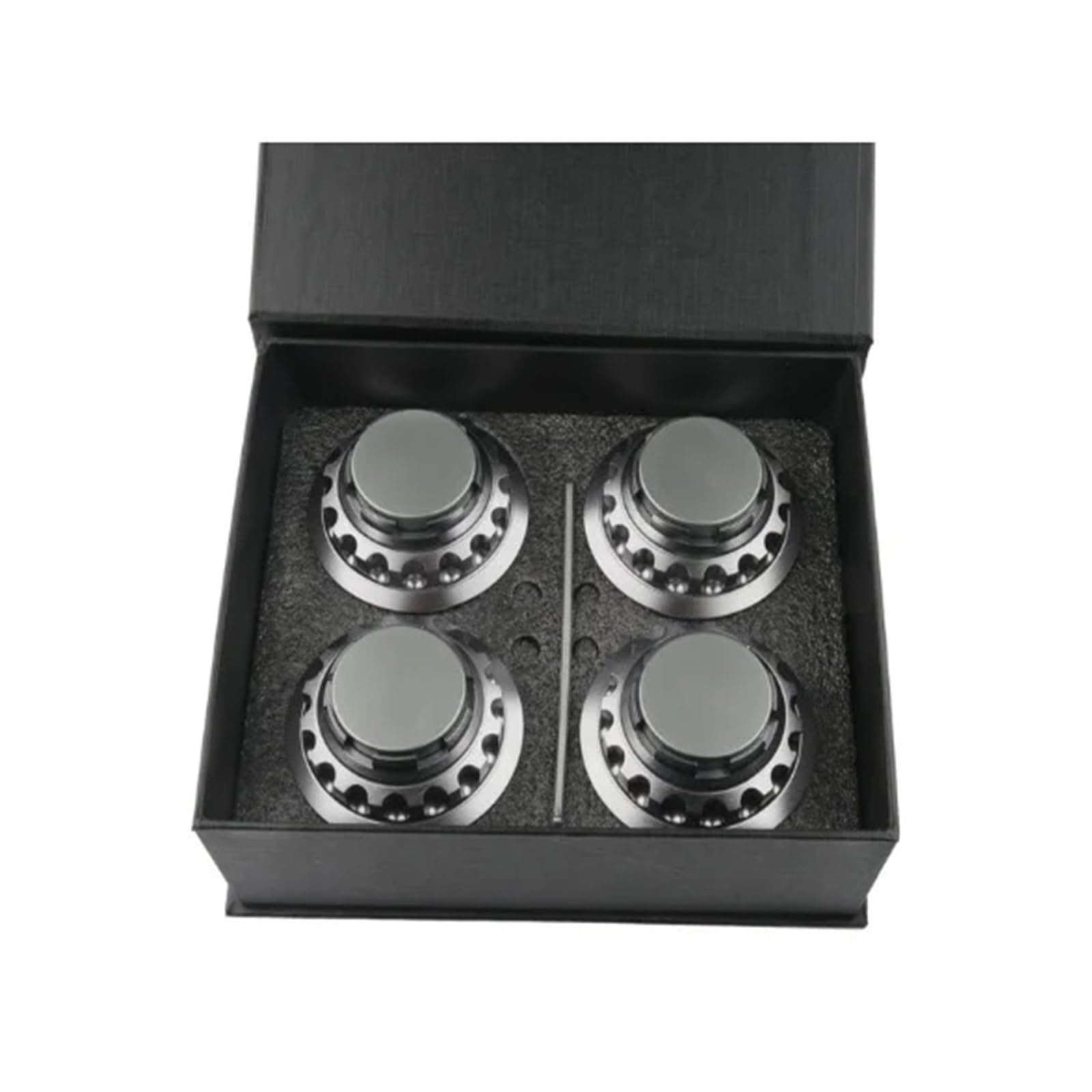 Kompatibel for Mercedes Radnabenkappen, 75 mm, Radnabenkappen, Kranz, Radkappen, 4 Stück, A1714000025, A2204000125, B66470200(GRAY) von KKGHYYMG