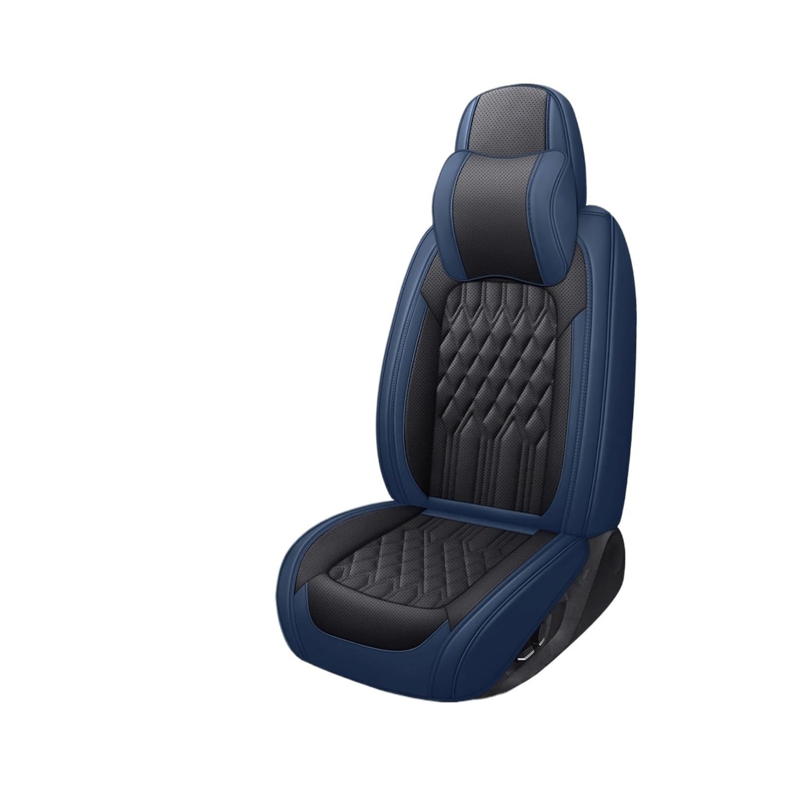 Universelle Autositzbezüge, 360-Grad-Vollbezug aus ECO-Leder, for 90% Limousine, SUV, 5 Sitze, vordere und hintere Abdeckungen(BLACK BLUE) von KKGHYYMG