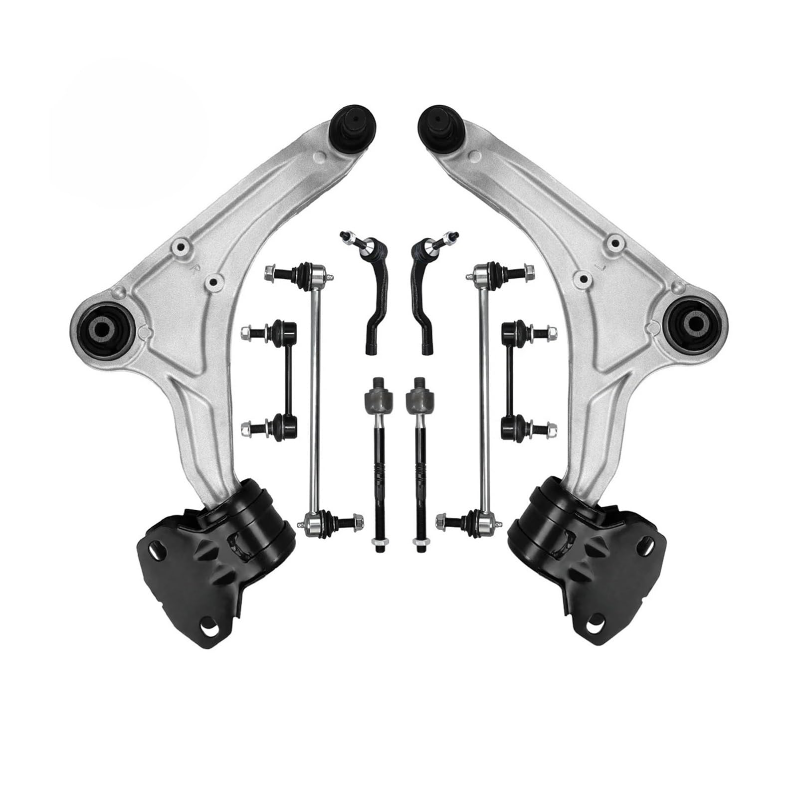 Vorderer unterer Querlenker, Stabilisator, Spurstangenkopf, 10-teiliges Aufhängungskit, kompatibel mit Fusion 2013 2014 2015 2016 2017 von KKGHYYMG
