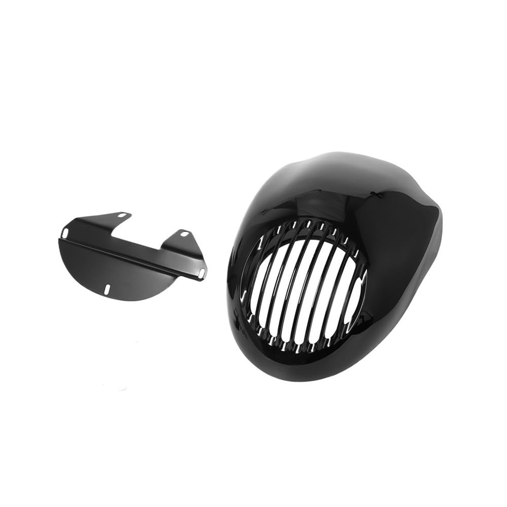 Scheinwerferschutzgitter Für Ha&rley 883 1200 Dyna Sportster XLCH Motorrad Schwarz Scheinwerfer Grill Verkleidung Abdeckung ABS Kunststoff Windschutzscheibe Gabel Halterung von KKIXAPM