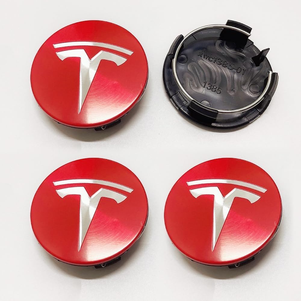 4 Stück Nabendeckel, Für Tesla Model 3 2020-2024 56mm Wasserdicht Staubdicht Radnabenkappen Center Radkappen Auto Accessoires,C von KKJHGFDF