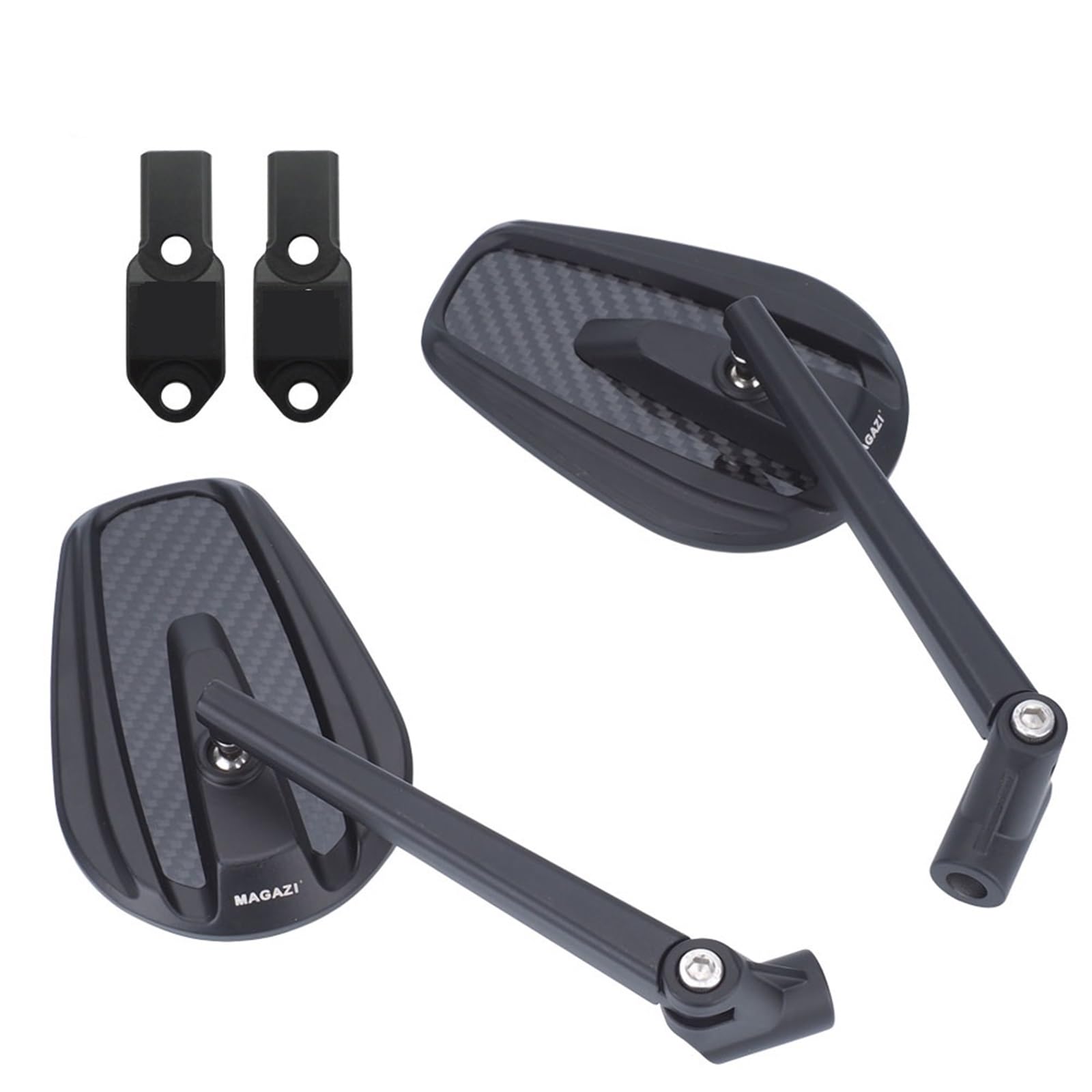 KKMNAIF Motorrad-Rückspiegel Motorrad Seite Rückspiegel Carbon Fiber Für Sportster S RH1250s Für Nightster RH975 2022-2022 CNC Moto Zubehör Links Rechts Drehbarer Rückspiegel(2) von KKMNAIF