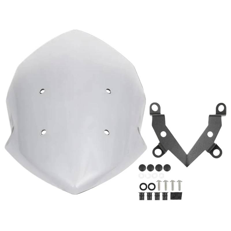 KKMNAIF Motorrad Windschutzscheiben Sport Touring Windschutzscheibe Windschutzscheibe Schild Schirm Visier Parabrisa Mit Halterung Motorradteile Für Kawasaki Für Z125 2019–2023 Motorrad Spoiler(2) von KKMNAIF