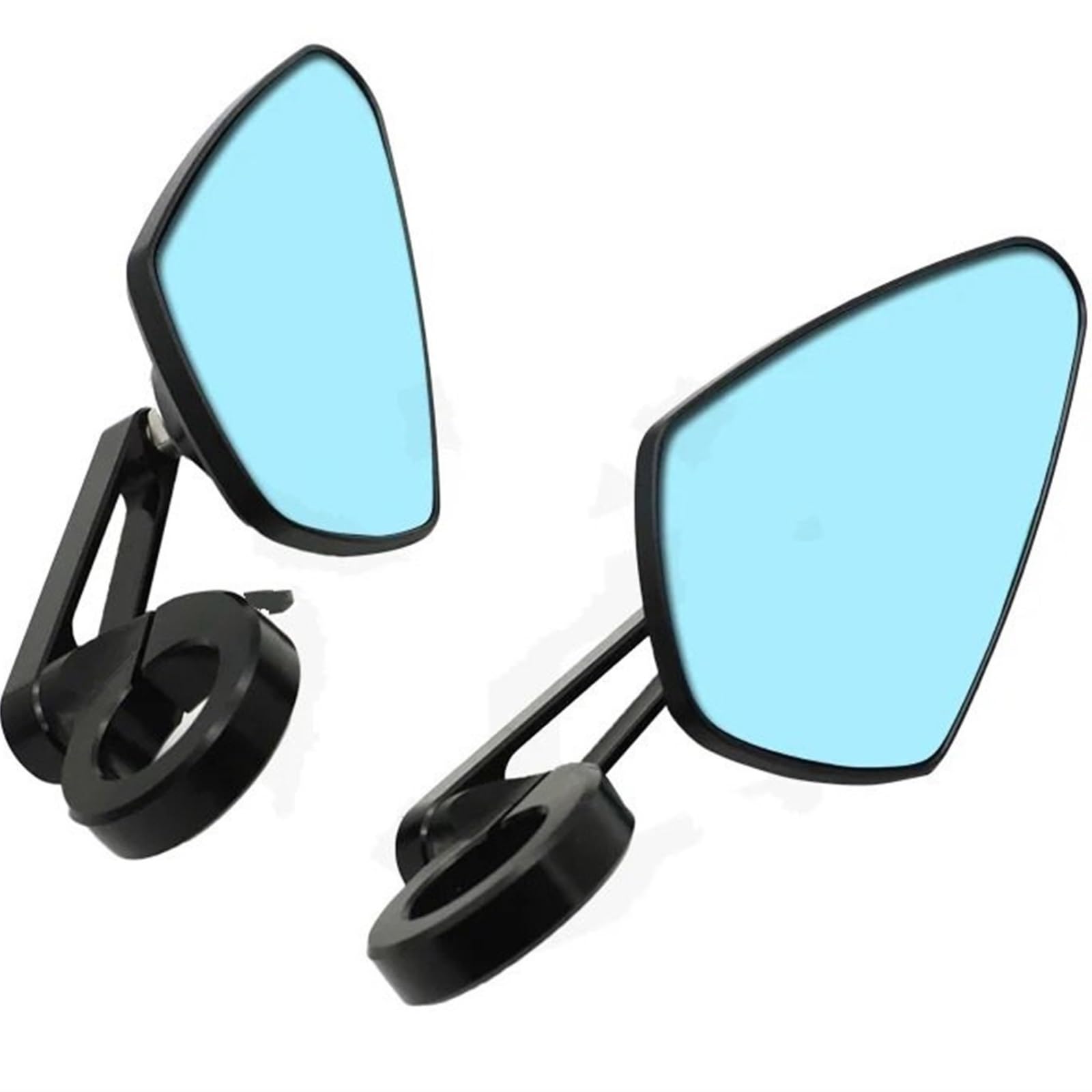 KKMNAIF MotorradSpiegel Motorrad Rückspiegel Lenker Rhombus Spiegel Für YA&MA&HA Für MT09 MT03 R1 R6 R7 Blaues Glas HD Moto Zubehör Motorrad Rückspiegel von KKMNAIF