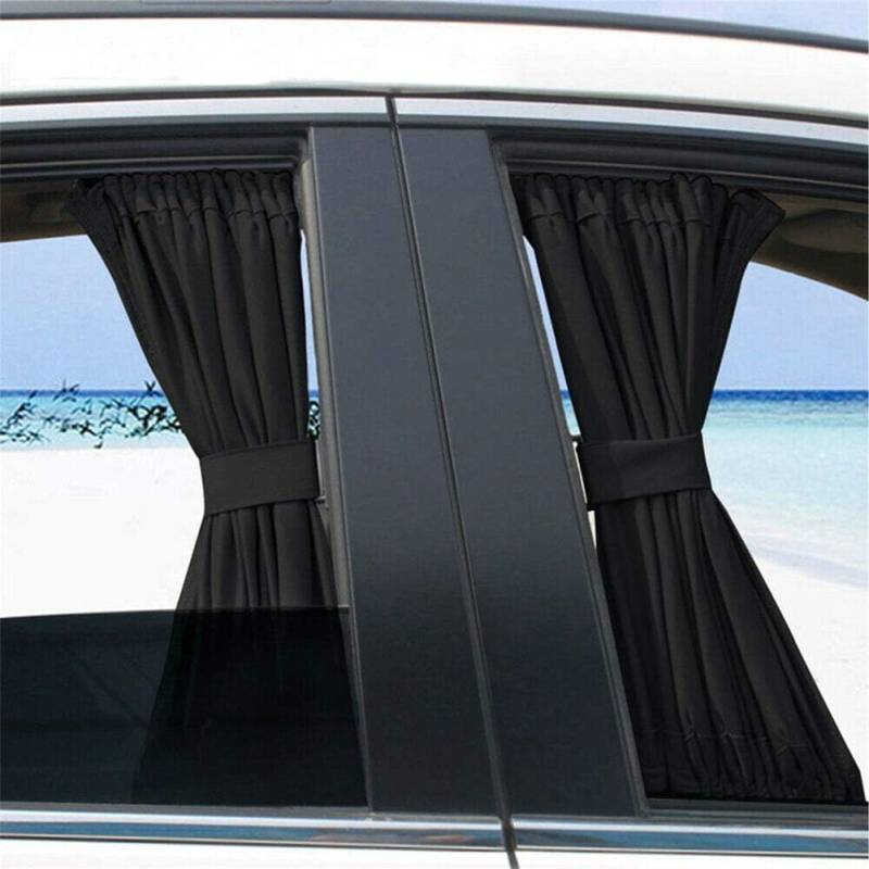 2PCS Auto Sunshade Seitenfenster, Universal Auto Privatsphäre Vorhang Baby UV-Schutz Faltbare Fenster Rollo Autozubehör für Nap, Reisen, Camping von KKMVIUC