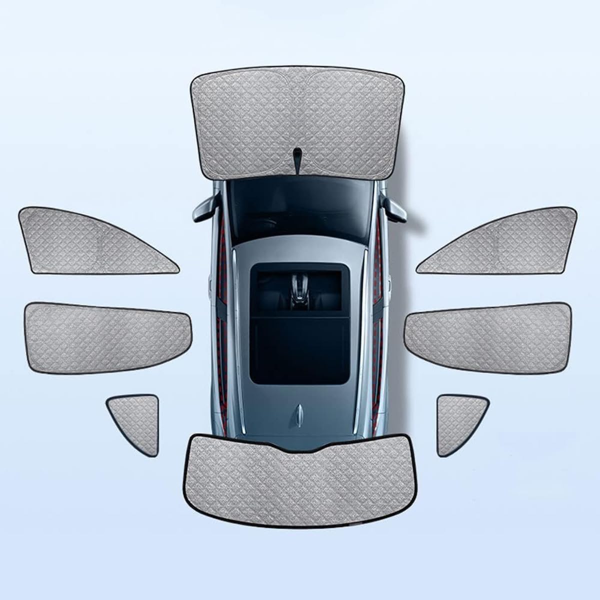 Auto Sonnenschutz für Audi A4 (B7) 2006-2009, Verdunkelung Vorne Hinten Seitenfenster Sonnenblende UV-Schutz Autozubehör,A/8pcs-normal von KKMVIUC