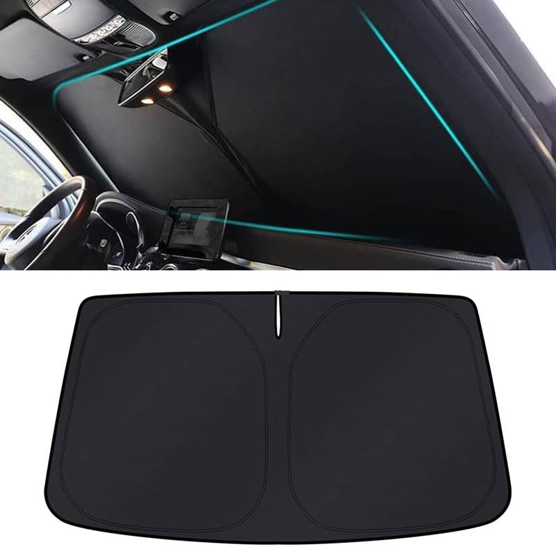 Auto Sonnenschutz für SEAT León/León ST/León Cupra/Leon SC/Leon X-Perience KL 5F 1T 1M 2000-2025 Auto Sonnenblende Faltbarer Windschutzscheibe Sunshade von KKMVIUC