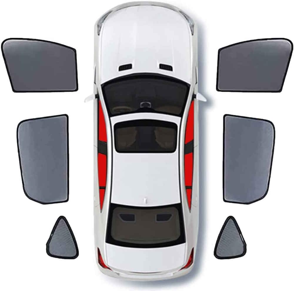 Auto-Sonnenschutz für VW Touran 2016-2023, Reduziert Wärme und Strahlung Fenster Verdunkelung Auto Zubehör für Reisen,G/6 Side Windows-normal von KKMVIUC