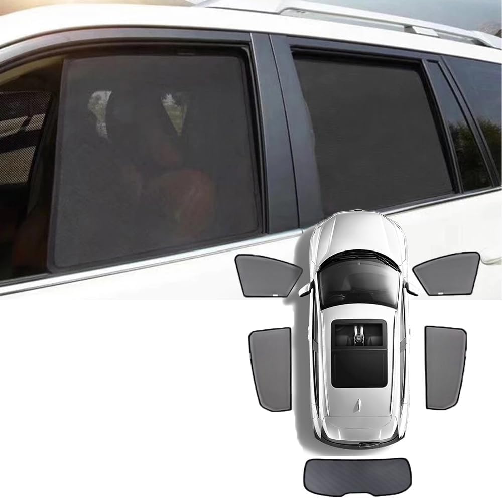 Magnetischer Sonnenschutz für Seitenscheiben für Kia Sportage SL 2010-2015, Auto Seitenfenster Schatten mit UV Schutz, Autofenster Sonnenschutzrollos Heckscheibe von KKMVIUC