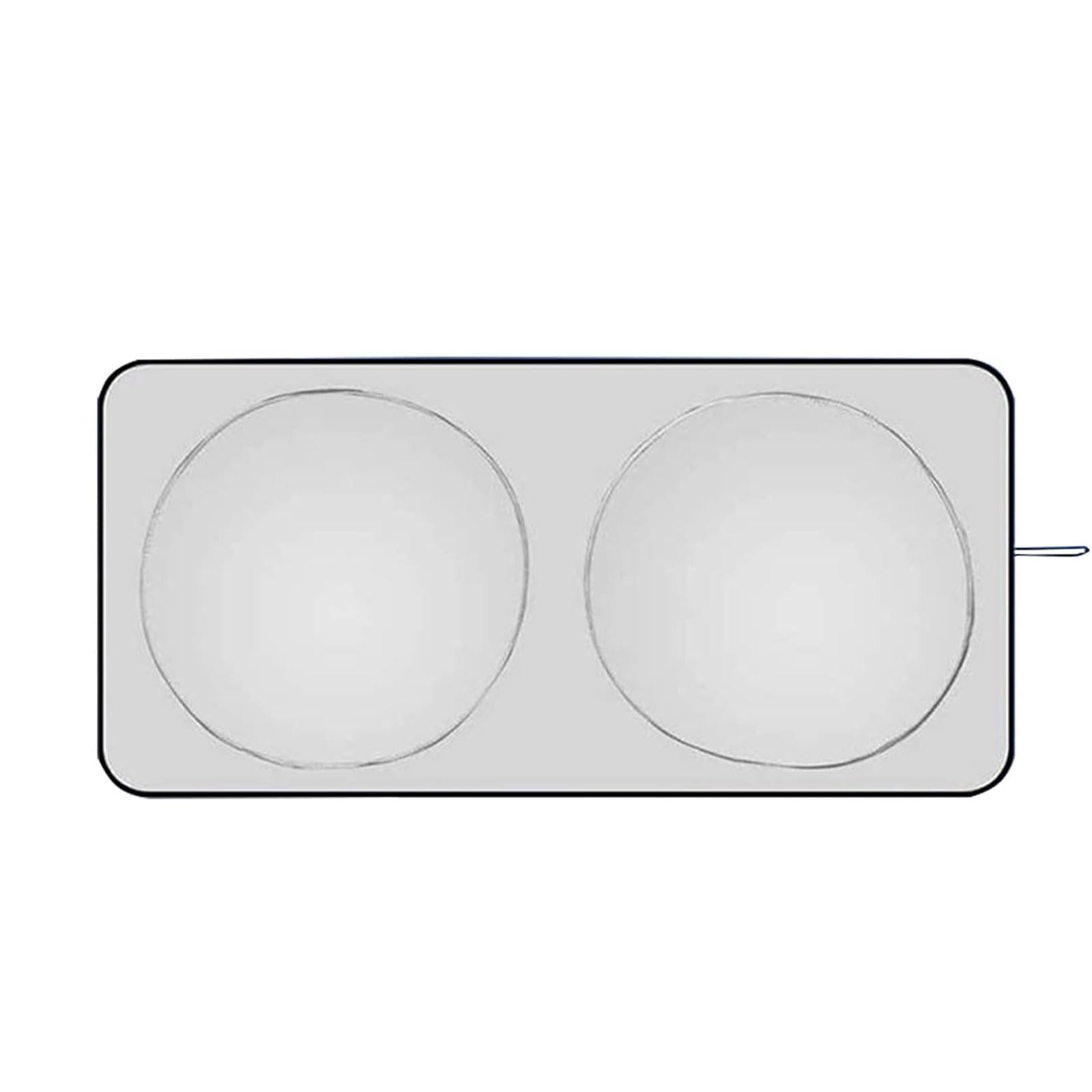 Sonnenschutz Auto Sonnenblende für Opel Monterey/Mokka/Mokka X/Meriva A/Meriva B/Karl/Karl Rocks, Windschutzscheibe Sonnenblende Faltbar Blockiert UV-Strahlen,Silver-normal von KKMVIUC