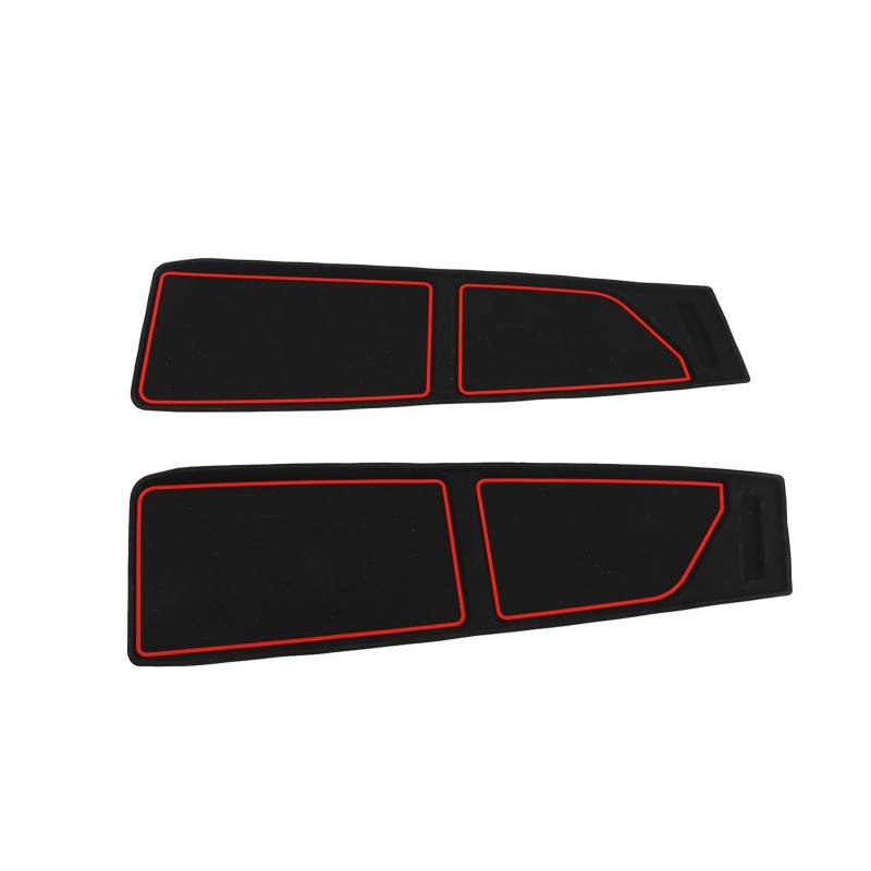 KKPLZZ 2PCS Armaturenbrett-Abdeckungsmatte Staubschutz Waschbar Anti-Rutsch-Silikon-Armaturenbrett-Pad-Liner für Bronco 2021-2024 (Rot) von KKPLZZ