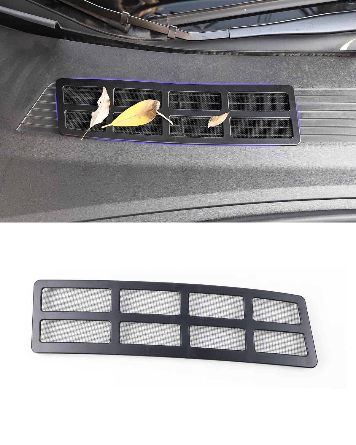 Aluminiumlegierung Mesh Air Intake Grille, Air Vent Intake, Front Trunk Air Flow Vent Protect Inlet Cover Exterior Accessories für 2024 Tesla Model 3 von KKTR-CAR