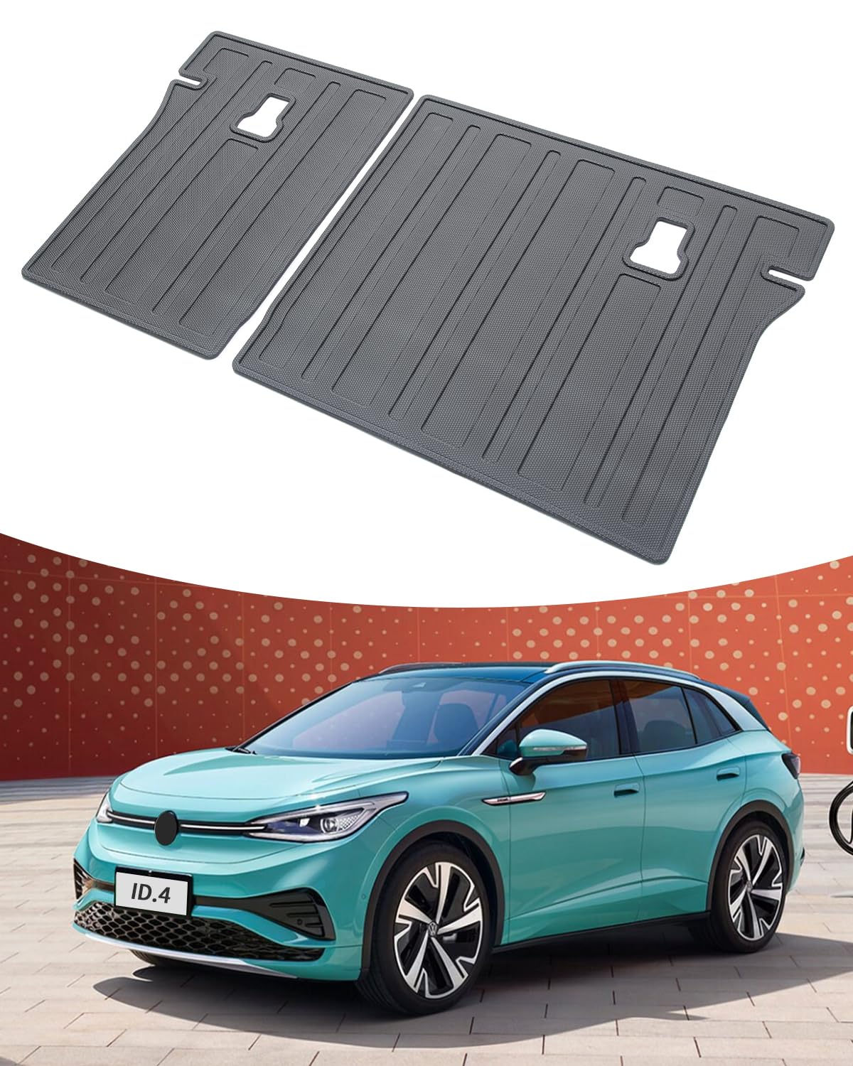 KKTR-CAR Zweite Reihe Rücksitze zurück Abdeckung All Weather Seat Protector Pet Mat, XPE Material Hohe Temperaturbeständigkeit Kein eigenartiger Geruch für Volkswagen ID4 von KKTR-CAR