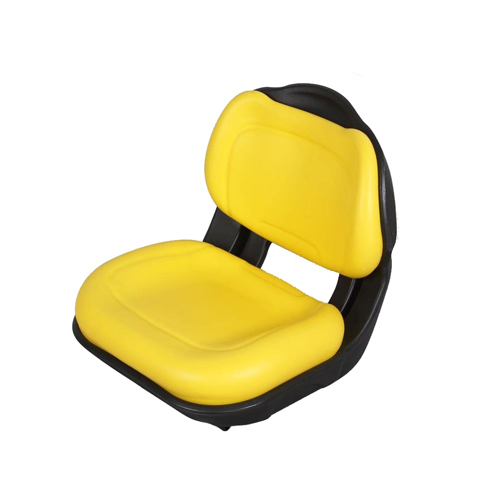 KLARA SEATS KS 4300 PVC klappbarer Sitz für Aufsitzmäher, Rasentraktor und Rasenmäher, wasserfest, gelb von KLARA SEATS