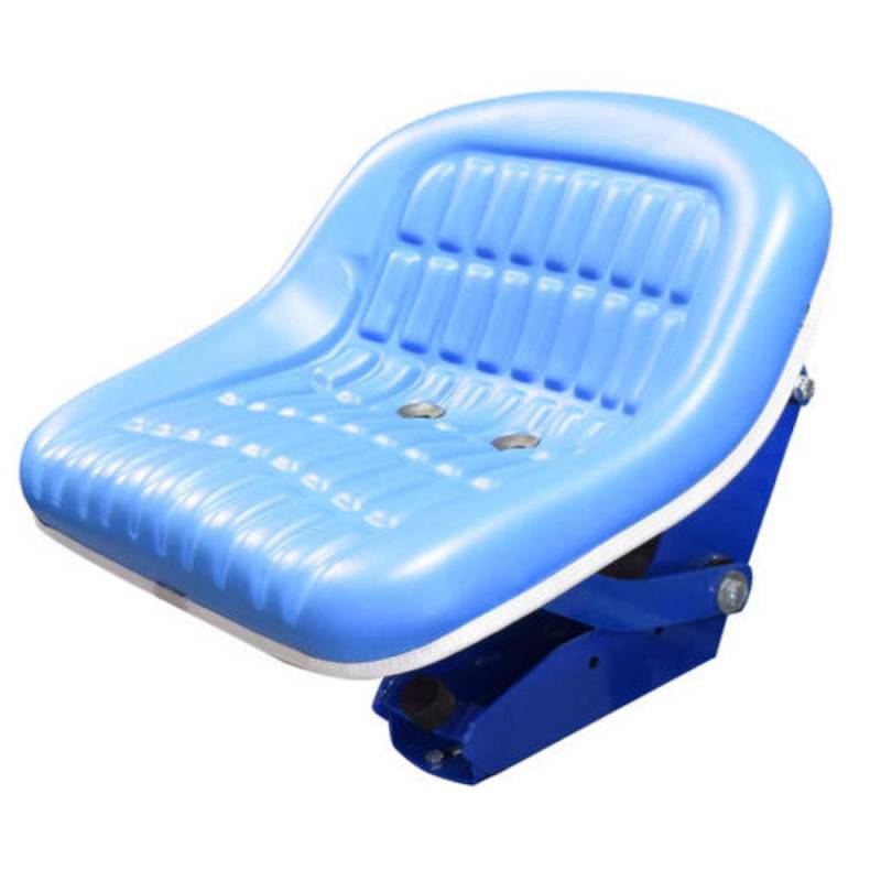 KLARA SEATS KS 4600 PVC Sitz für Traktoren und Schlepper, passend für Ford und New Holland Traktoren, mit Rückenfederung, blau von KLARA SEATS