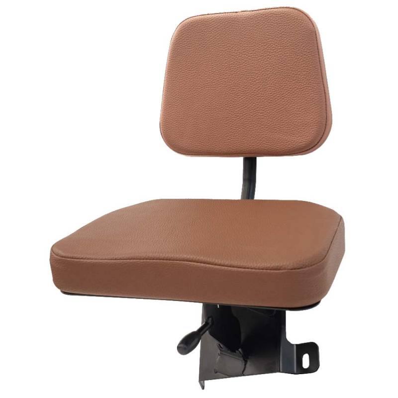 KLARA SEATS klappbarer Beifahrersitz passend für Kubota M 100 Series Traktoren und Schlepper PVC braun von KLARA SEATS