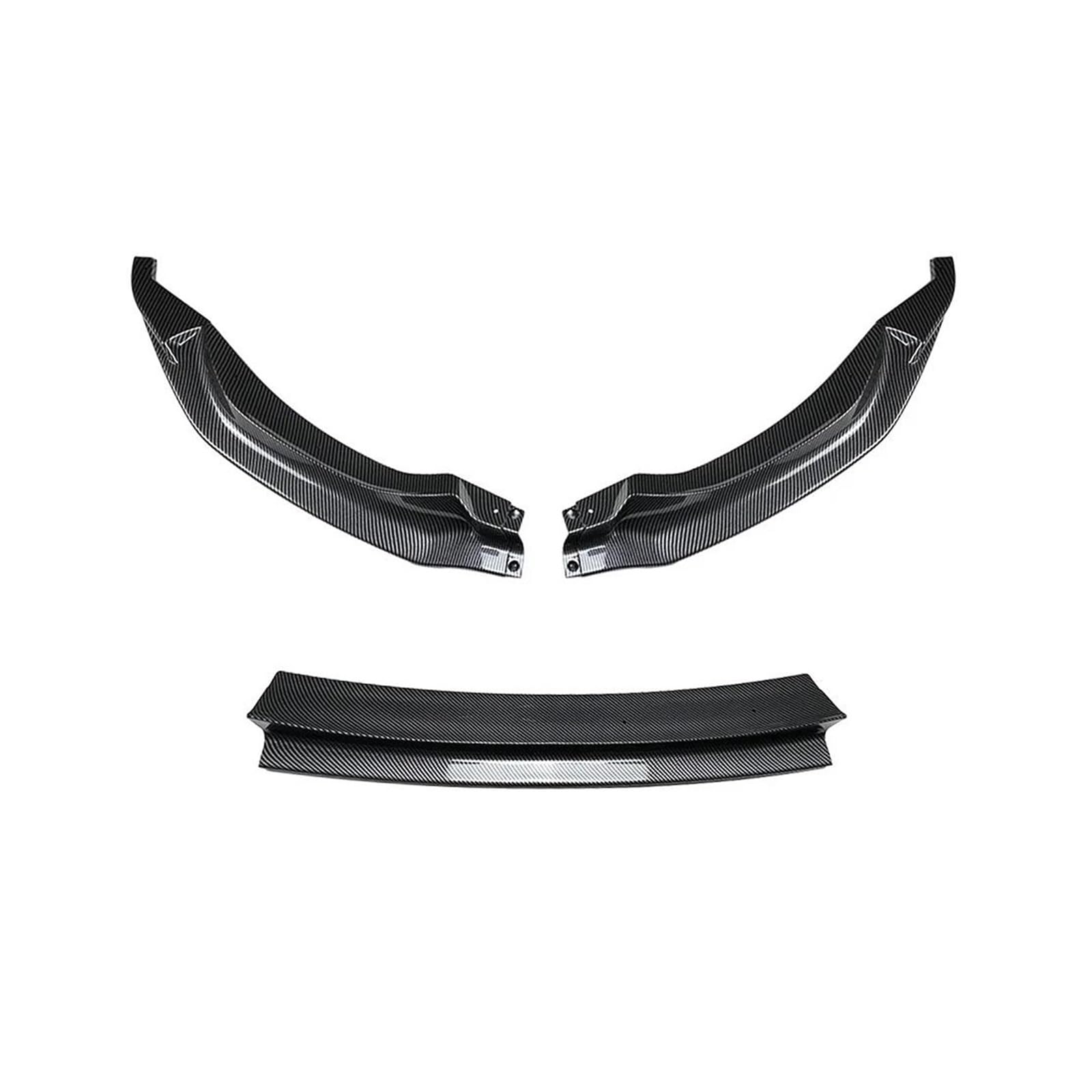 Auto Frontspoiler 3PCS Diffusor Splitter Abdeckung Körper Kits Auto Vorderen Stoßfänger Lip Spoiler Splitter Für B&MW M3 F80 M4 F82 F83 2015-2020(Carbon Fiber Look) von KLAUER