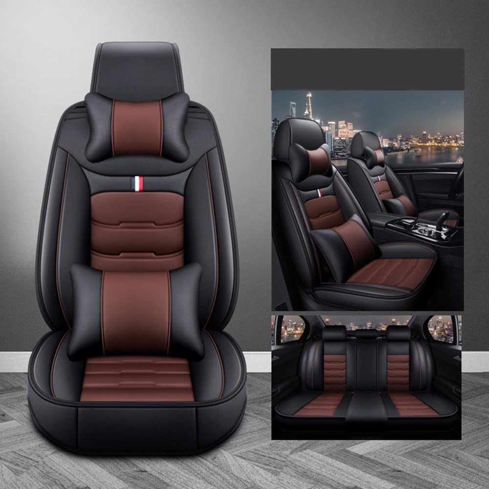 KLBVFDYAN 5Sitzer Leder Auto Sitzbezügesets Sets für Audi A8 (4seats) 2018 2019 2020 2021 2022 2023 2024, Full Set Schützt den Sitzbezug Wasserdicht Verschleißfest Innenraum von KLBVFDYAN