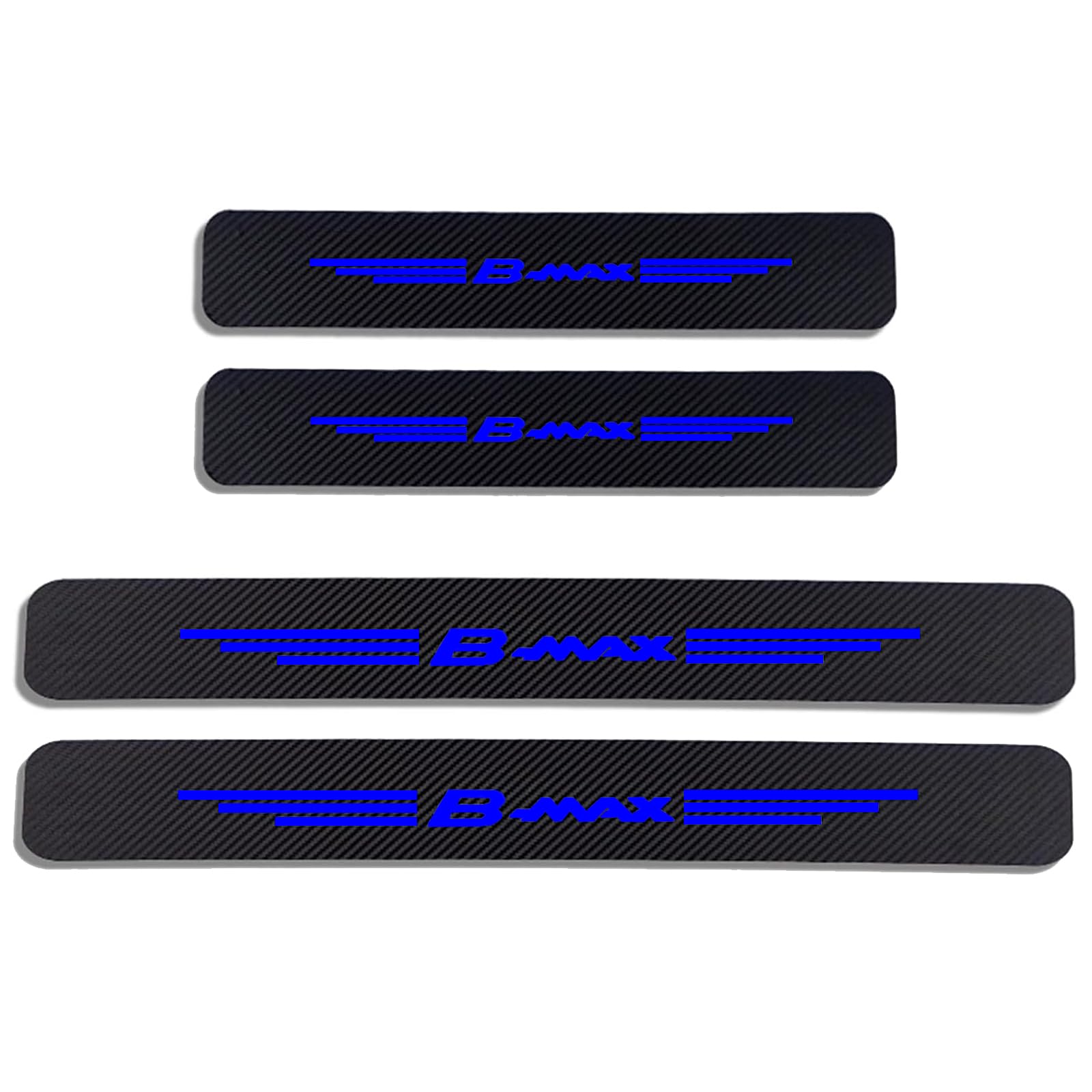 Auto Kohlefaser Einstiegsleisten Für FO-rd B-Max Tuning Zubehör 4 STÜCKE Auto Scuff Plate Türschwelle Sill Aufkleber,Blue von KLHYWEN