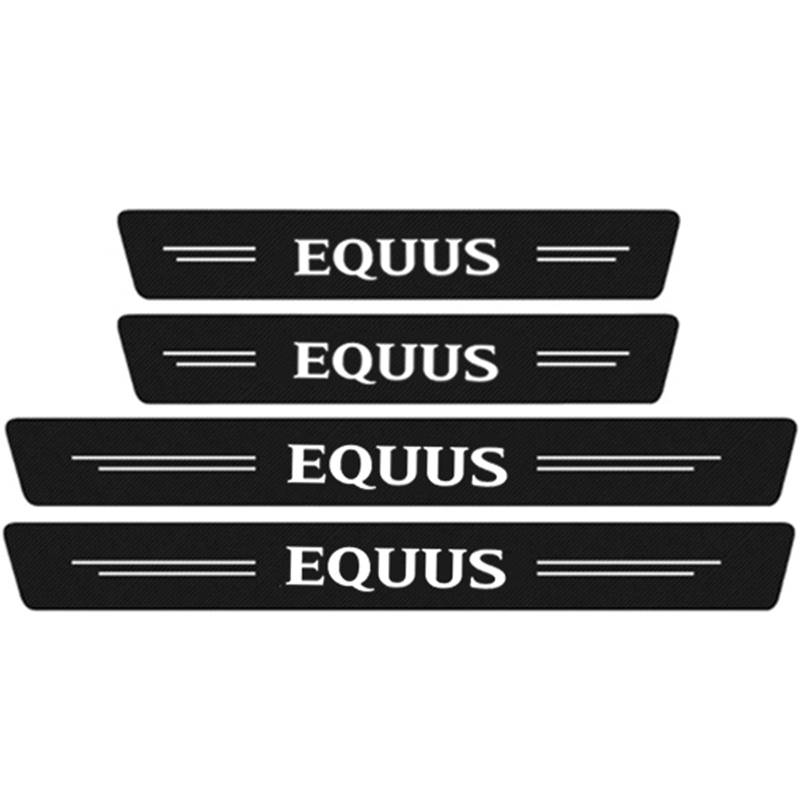 Auto Kohlefaser Einstiegsleisten Für Hyun-dai EQUUS Tuning Zubehör 4 STÜCKE Auto Scuff Plate Türschwelle Sill Aufkleber,White von KLHYWEN