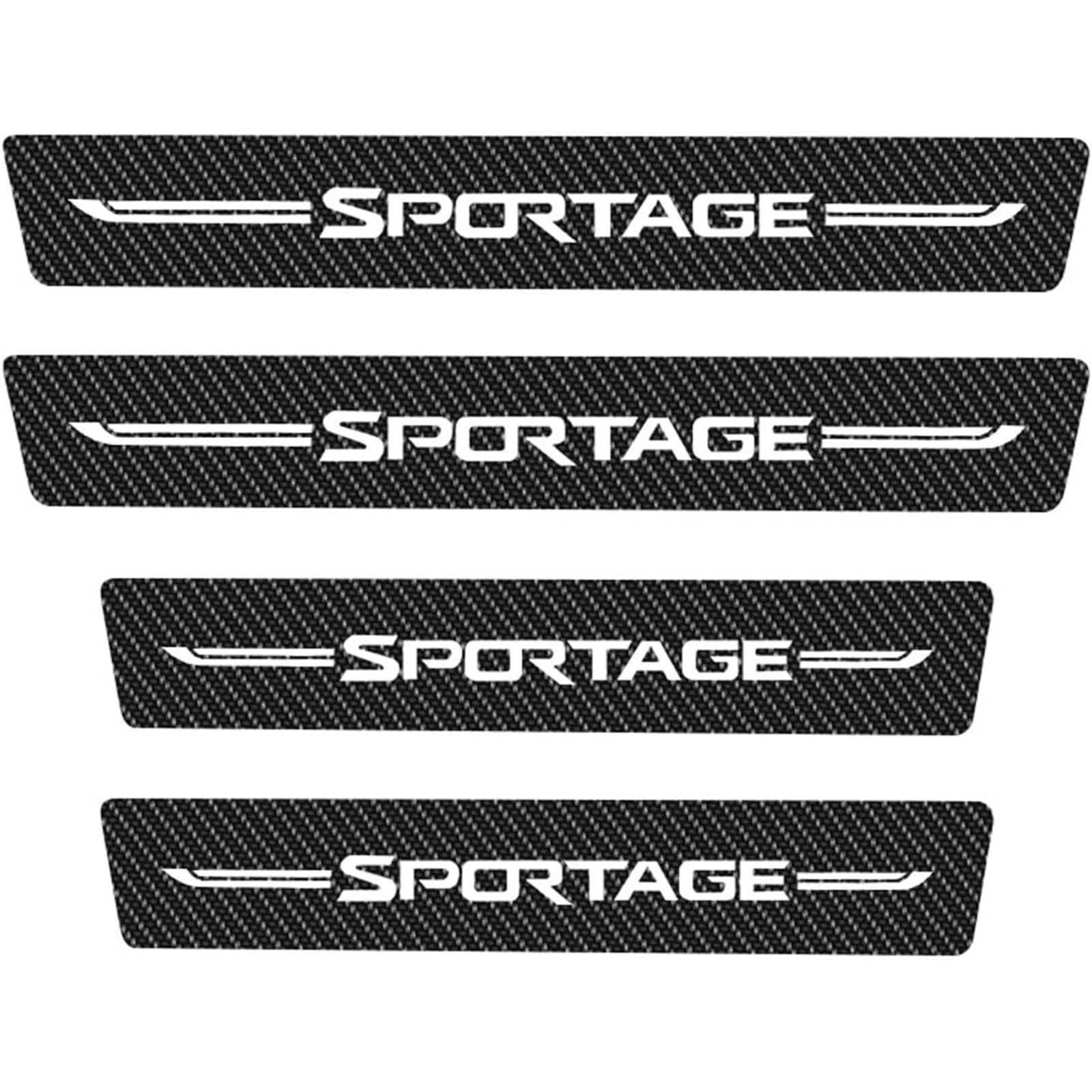 Auto Kohlefaser Einstiegsleisten Für KI-A Sportage 2005-2021 2022 Tuning Zubehör 4 STÜCKE Auto Scuff Plate Türschwelle Sill Aufkleber,White von KLHYWEN