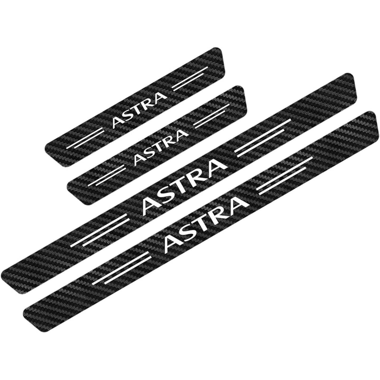 Auto Kohlefaser Einstiegsleisten Für Op-EL Astra Tuning Zubehör 4 STÜCKE Auto Scuff Plate Türschwelle Sill Aufkleber,White von KLHYWEN