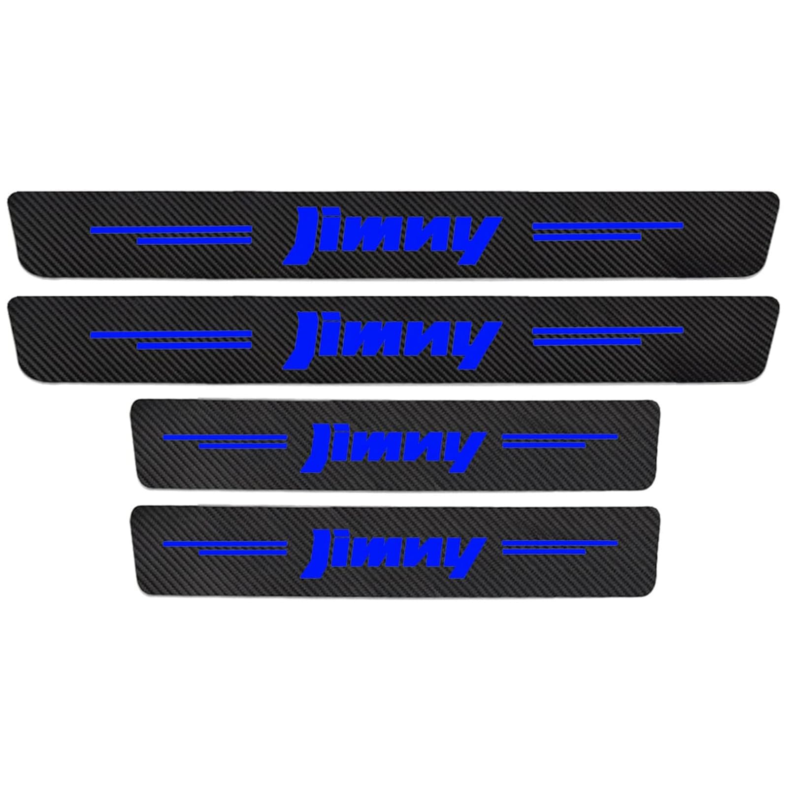 Auto Kohlefaser Einstiegsleisten Für Suz-uki Jimny JB23 JB33 JB43 JB64 JB74 Tuning Zubehör 4 STÜCKE Auto Scuff Plate Türschwelle Sill Aufkleber,Blue von KLHYWEN