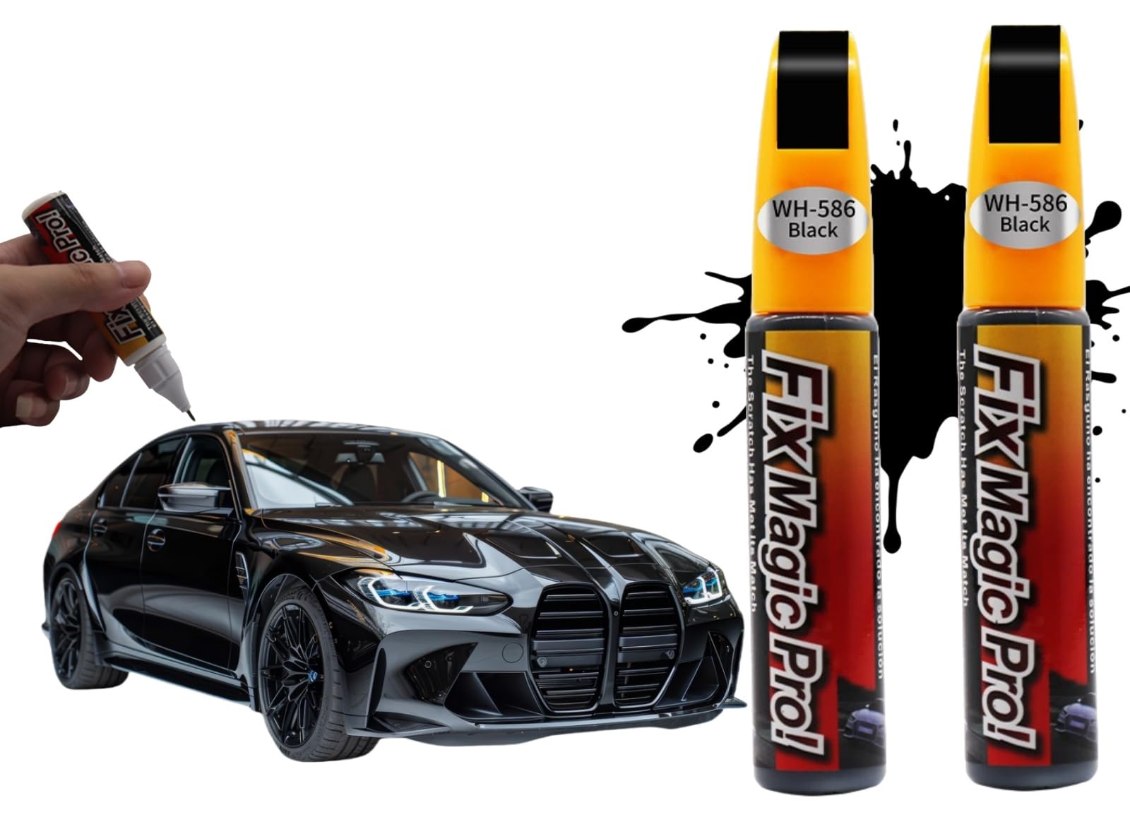 KLLJ Lackstift für Autos,2 Stück Auto Reparatur Lack Auto Pinsel,Lack Reparatur,Auto Kratzer Reparatur Stift,Lackstift Auto Lack Reparatur für Auto Kratzer Reparatur,zum Kratzer Entfernen von KLLJ