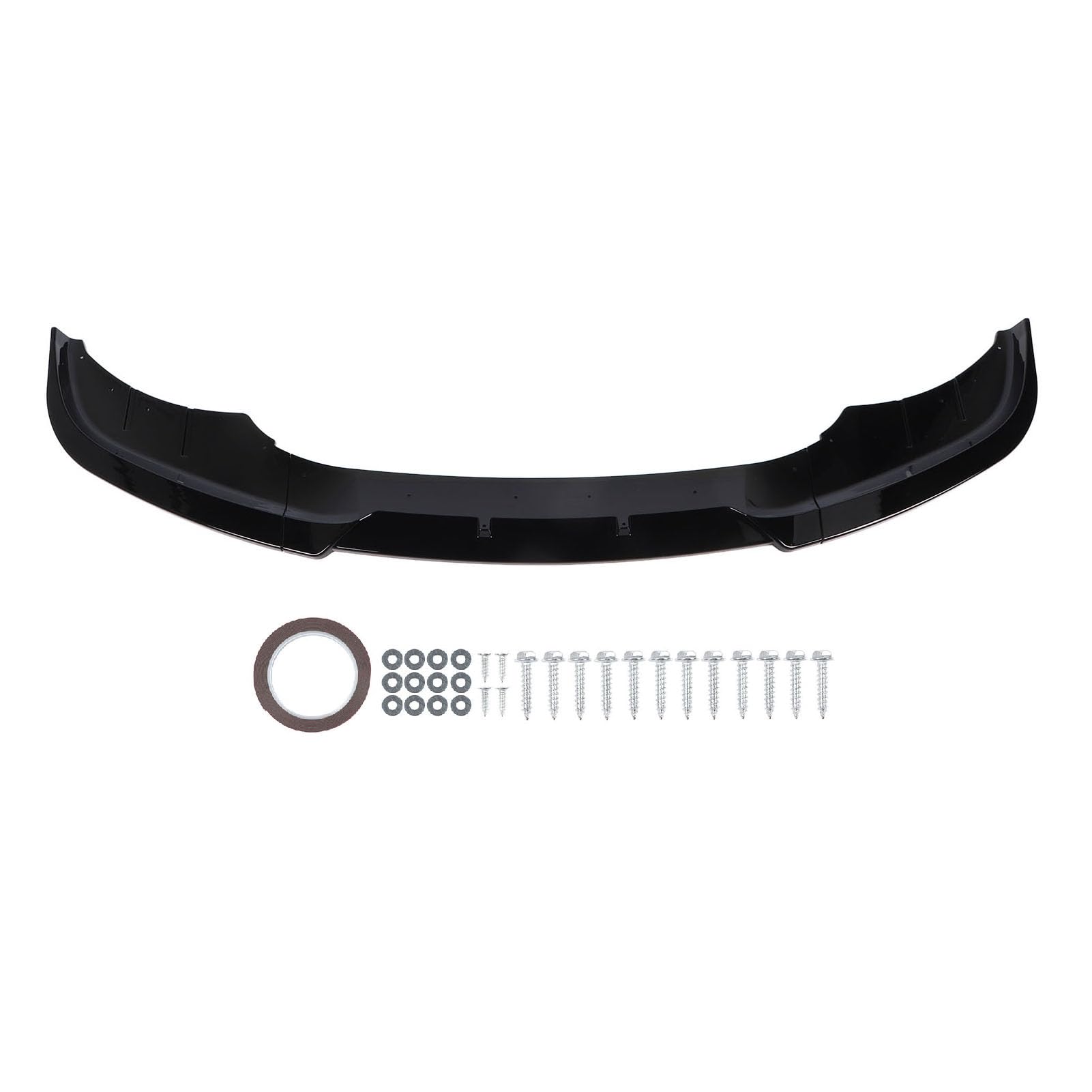 KLLJRFW 3-teiliger Frontstoßstangen-Lippen-Kinnspoiler, Stoßstangen-Lippendiffusor-Splitter-Schutz, Body-Kit, Frontlippen-Spoiler-Splitter-Schutz für 5er-Serie F10 F11 LCI (Black) von KLLJRFW