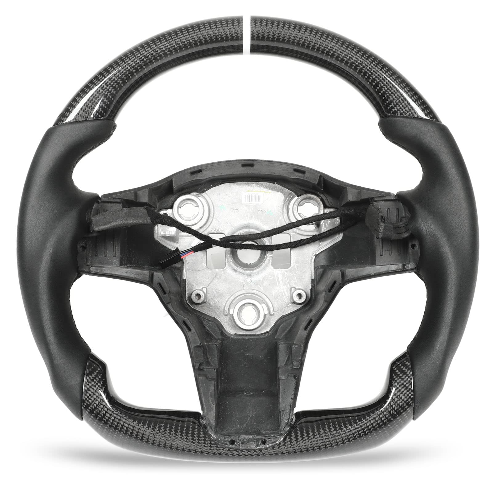 KLLJRFW Carbon Fiber Steering Wheel Leather Heated Automotive Steering Wheels Racing Steering Wheel Customized Steering Wheel Compatible with TeslaModel 3 Y 2017 to 2023 von KLLJRFW