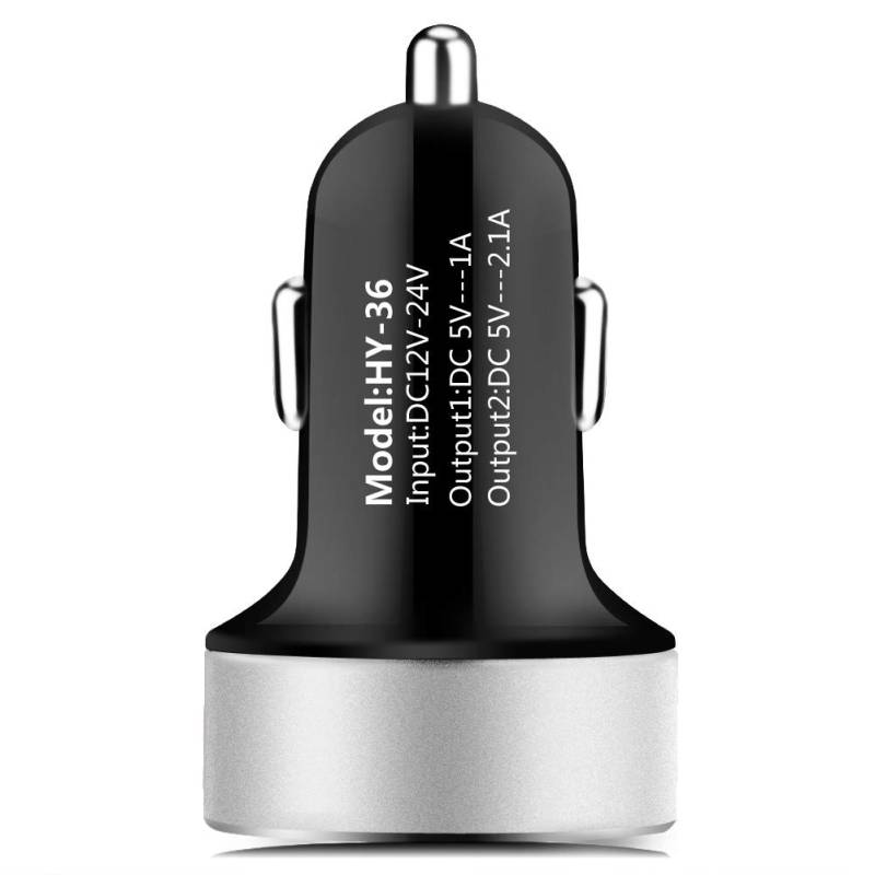 KLLJRFW Dual USB Smart Charging Schnellladung 4,8 A LED-Digitalanzeige Auto-Netzteil Autotelefon-Stromanschluss (Silber) von KLLJRFW