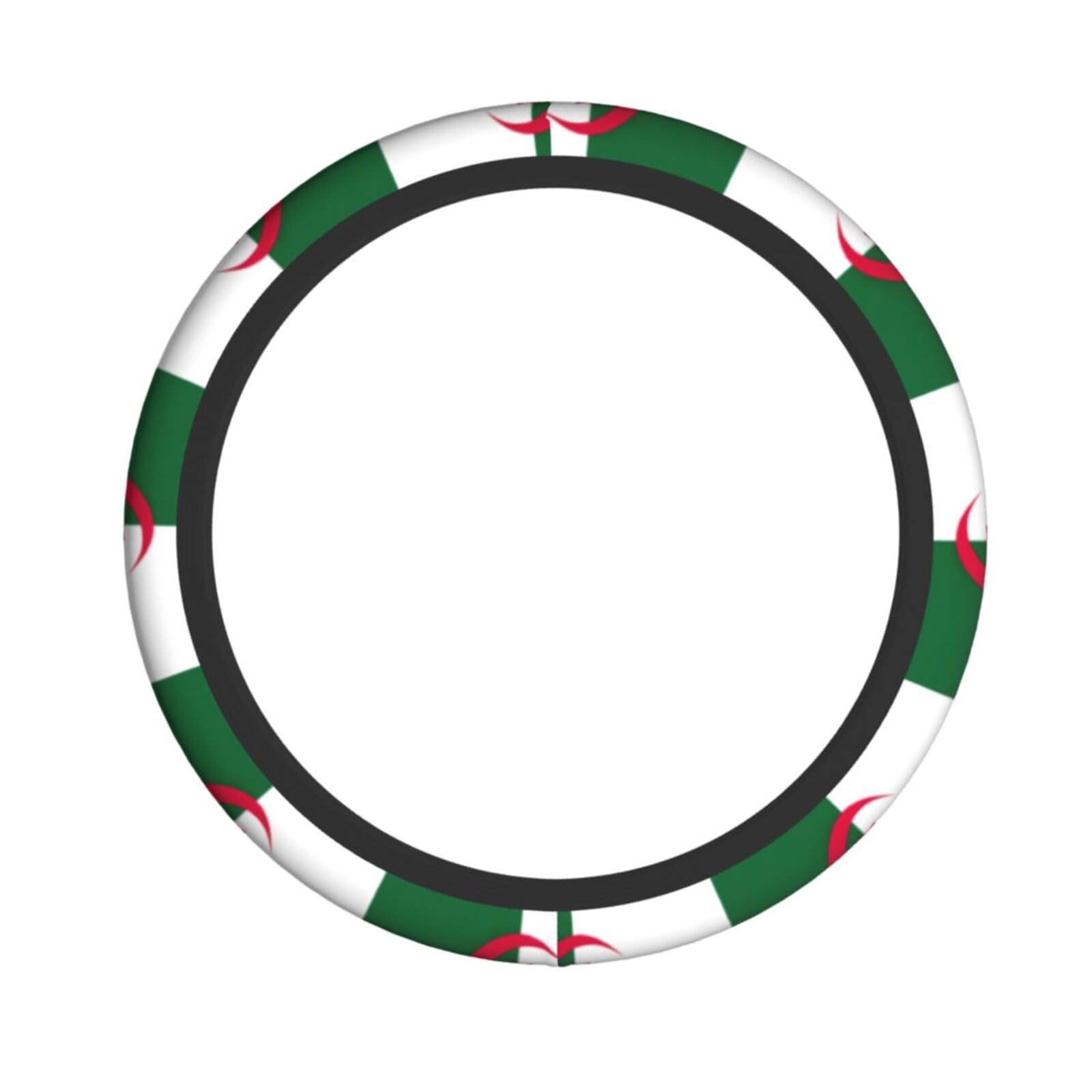 Lenkradbezug mit Flagge von Algerien, passend für die meisten Fahrzeuge, 38,1 cm (15 Zoll), elastisch von KLNBV