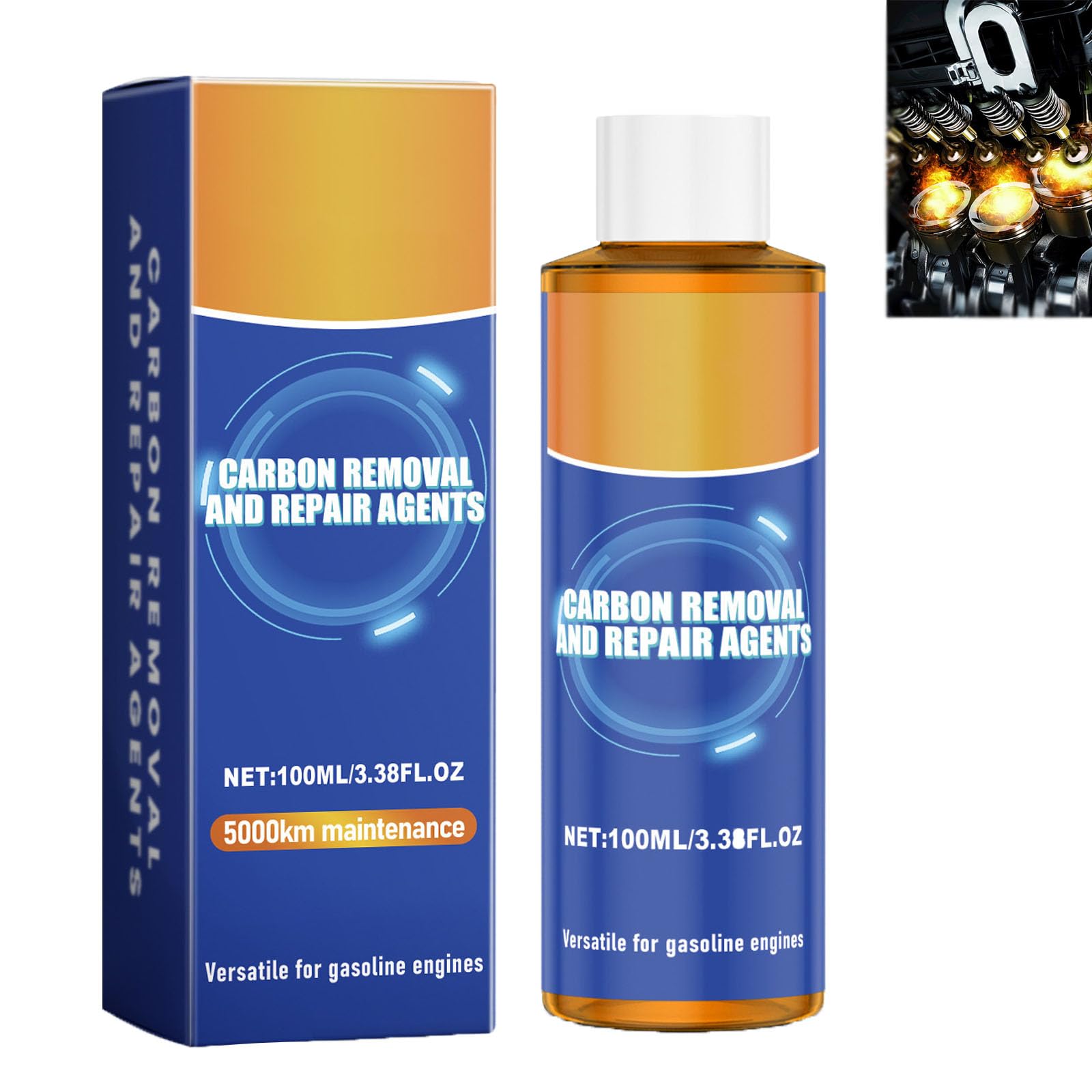 Engine Carbon Removal And Anti-Wear Agent,100ml Anti-Wear Engine Treatment Oil Additive,Engine Carbon Deposit Remover,Engine Oil Protection,Noise Reduction Oil Additive For Car (1PC) von KLOUYHTY