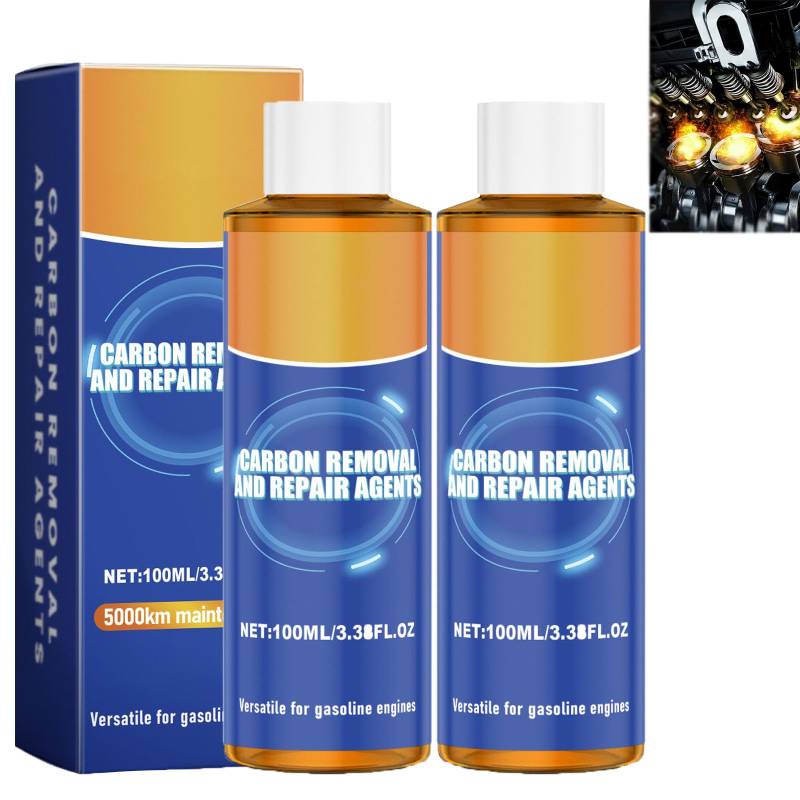 Engine Carbon Removal And Anti-Wear Agent,100ml Anti-Wear Engine Treatment Oil Additive,Engine Carbon Deposit Remover,Engine Oil Protection,Noise Reduction Oil Additive For Car (2PCS) von KLOUYHTY