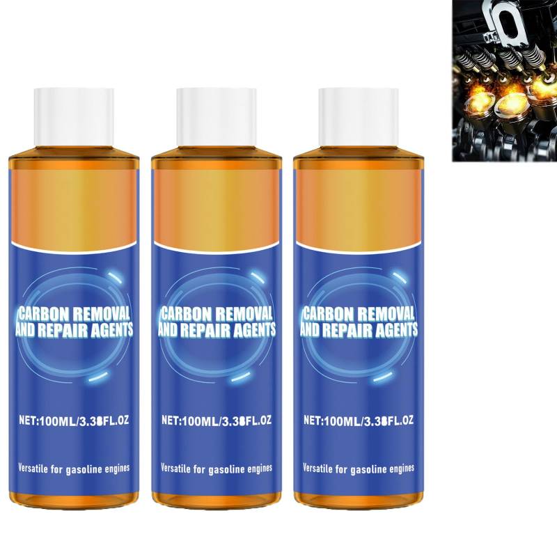 Engine Carbon Removal And Anti-Wear Agent,100ml Anti-Wear Engine Treatment Oil Additive,Engine Carbon Deposit Remover,Engine Oil Protection,Noise Reduction Oil Additive For Car (3PCS) von KLOUYHTY