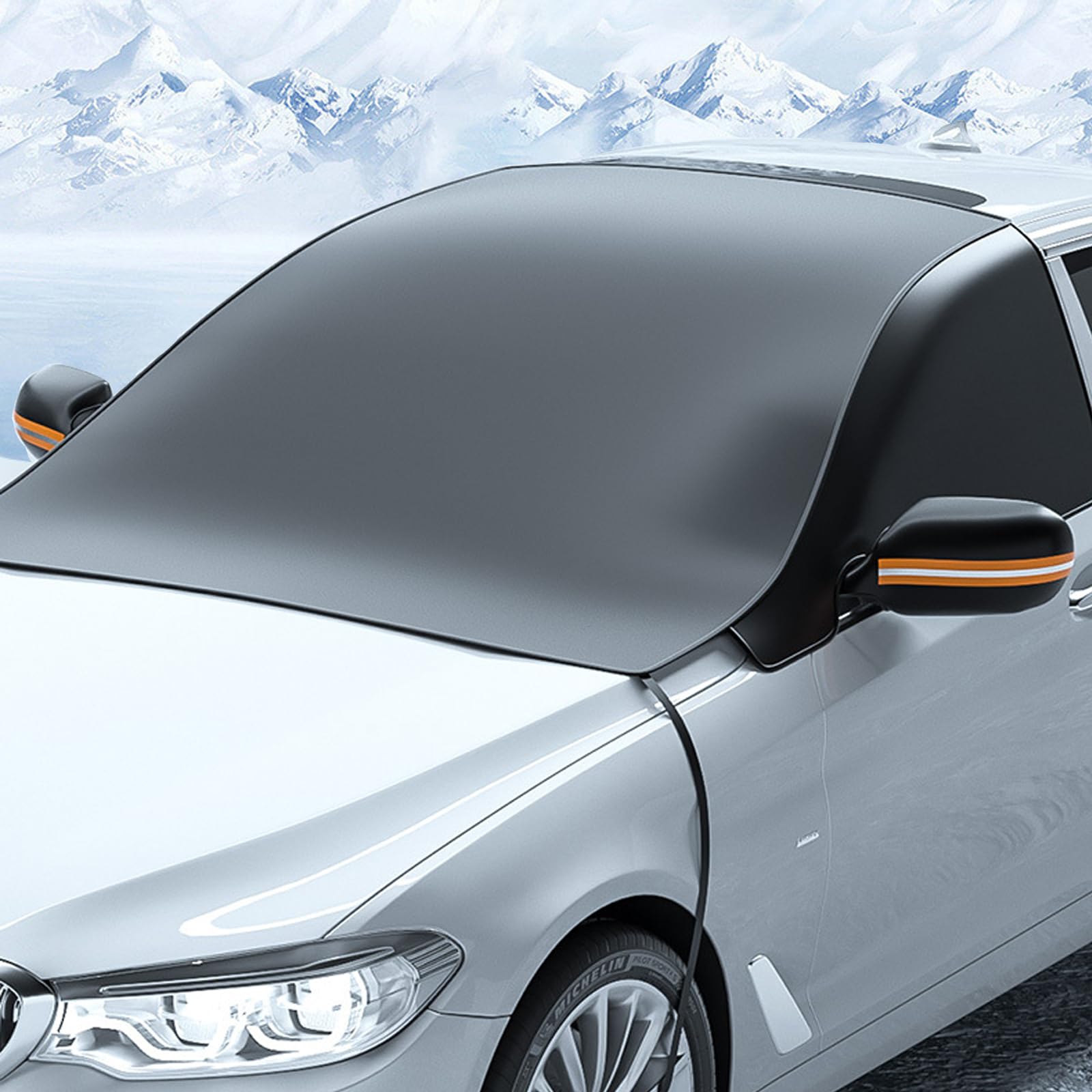 KLUFO Auto Winter Frontscheibenabdeckung für Opel Corsa F/Corsa-e MJ22/Corsa Edition/GS Line 2019-2023, Fenster gegen Schnee, Frost, UV-Schutz Eisschutzfolien Auto Zubehör von KLUFO