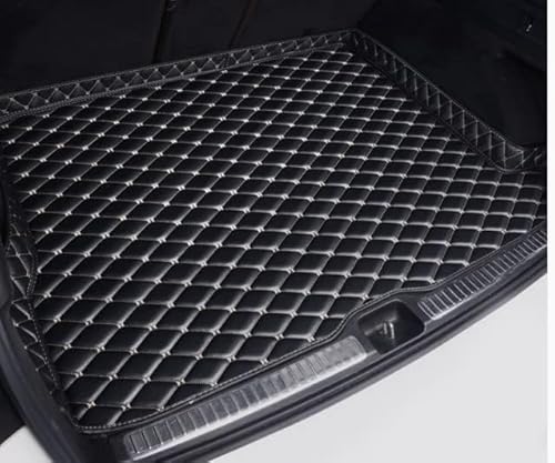 Auto Leder Kofferraummatten für Opel Insignia 2008-2017, Passgenaue Kofferraumwanne Schutzmatten All Weather Cargo Mat Innenzubehör,Black-beige von KLower