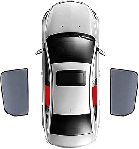Auto Seitenfenster Sonnenschutz Für Tesla Model S 2012-2019, Magnetisch Sonnenschutz Vorhang UV Schutz Sonnenblenden Privacy Protection Accessories,B/2 Rear Doors von KLower