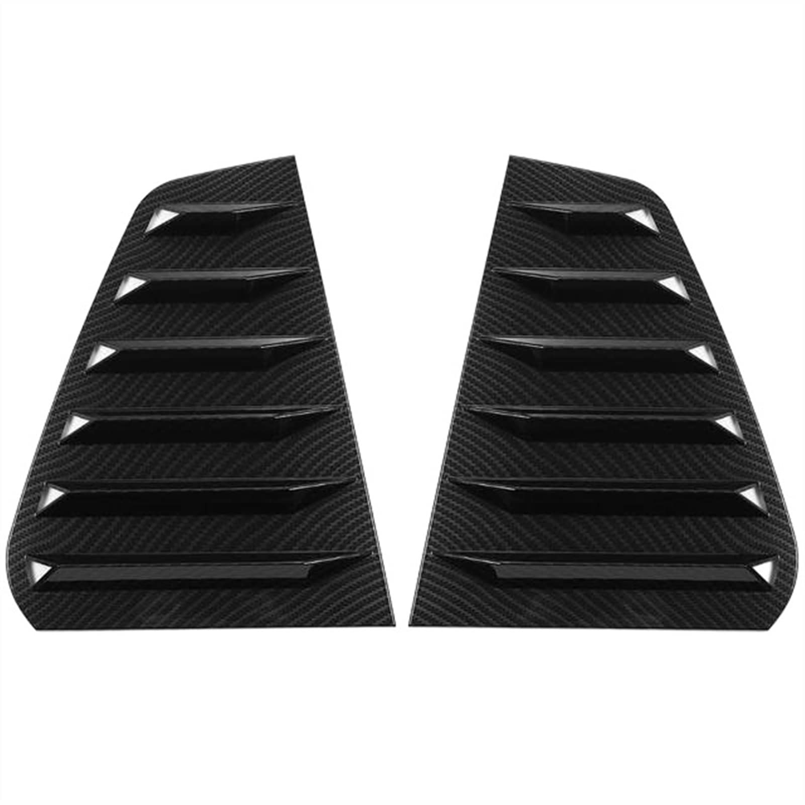 Kofferraumspoiler Auto Heckscheibenjalousie Shutter Side Vent Cover Trim Schwarz/Kohlefaser 1 Paar Für VW Für Golf MK7 MK7.5 2014-2019 GTI/GTD/R Heckspoiler(Carbon Fiber Look) von KMAGE