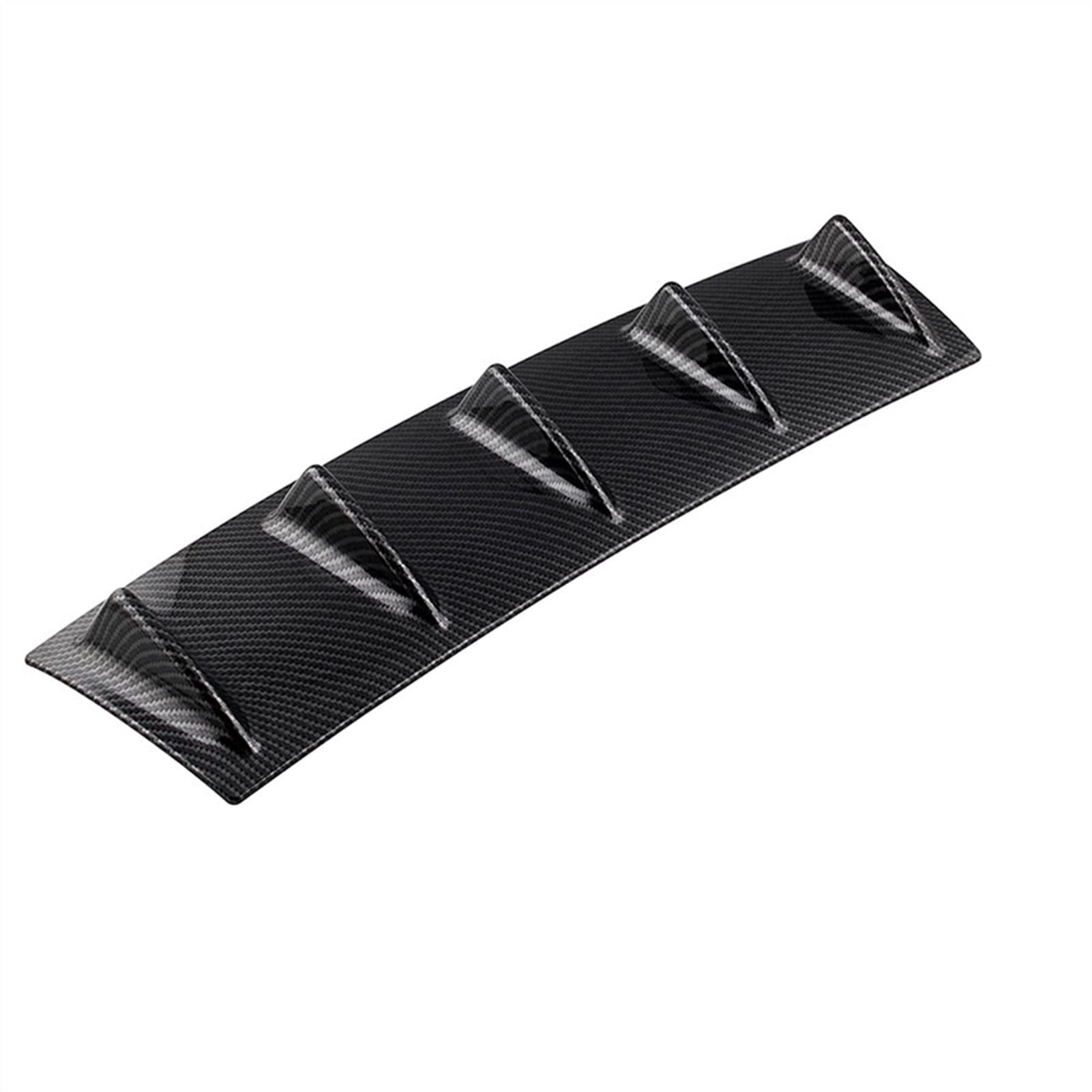 Kofferraumspoiler Auto Heckschürze Auto Heckspoiler Car-Styling Universal Auto Heckschürze Kohlefaser/ABS Lippe Diffusor 5 Flosse Schwarz Glänzend Heckspoiler(Kohlefaser) von KMAGE