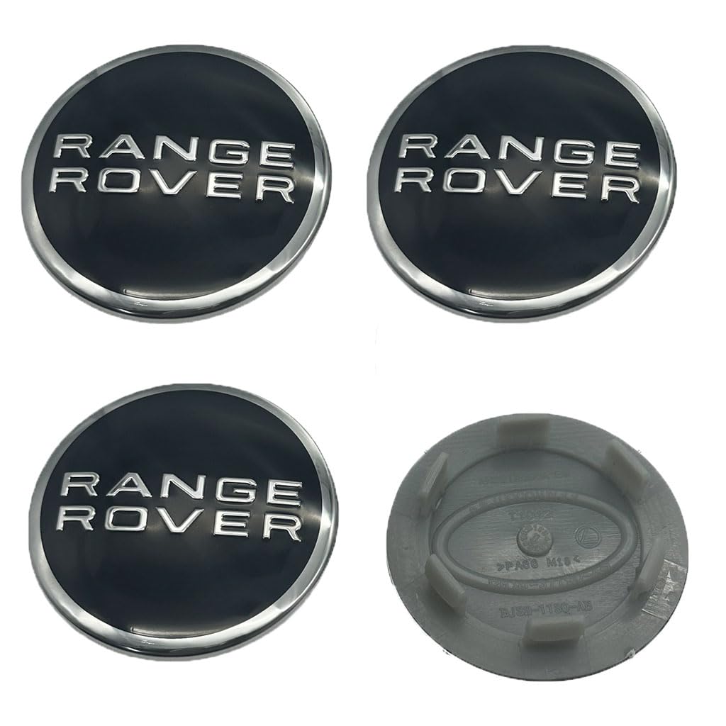 4 stück Auto Radnabenkappen für Range Rover Sport 2010-2013,Nabendeckel Felgenkappen Nabenkappen Wasserdicht Verschleißfest Radkappen Dekorative Zubehör,C-Black von KMJGQWSC