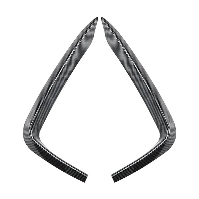 KMLONG 2-teiliger Auto-Frontstoßstangen-Seitensplitter-Spoiler, passend for BMW, 2er-Serie F22 F23 M Sport 2015–2019 Frontspoilerlippe(Carbon Fiber Black) von KMLONG