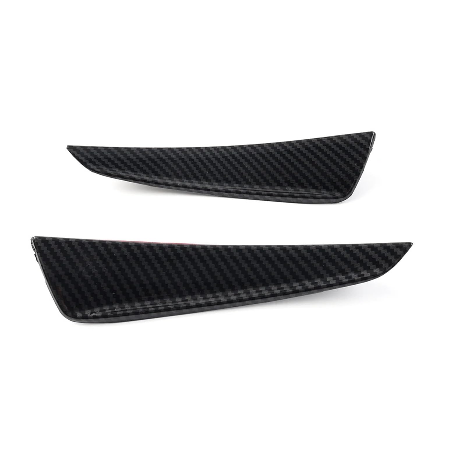 KMLONG 2-teiliger Auto-Frontstoßstangenspoiler, passend for Mercedes, Benz A-Klasse W177 A180 A200 A220 A250 A35 A45 AMG LCI 2023–2024, seitlicher Lippensplitter Frontspoilerlippe(Carbon Fiber Black) von KMLONG