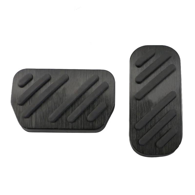 KMLONG Abdeckung for Gaspedal und Bremspedal for Autos, passend for Toyota, C-HR CHR 2016-2023, Zubehör, rutschfeste Hülle aus Aluminiumlegierung Fußpedalpolster(Black) von KMLONG