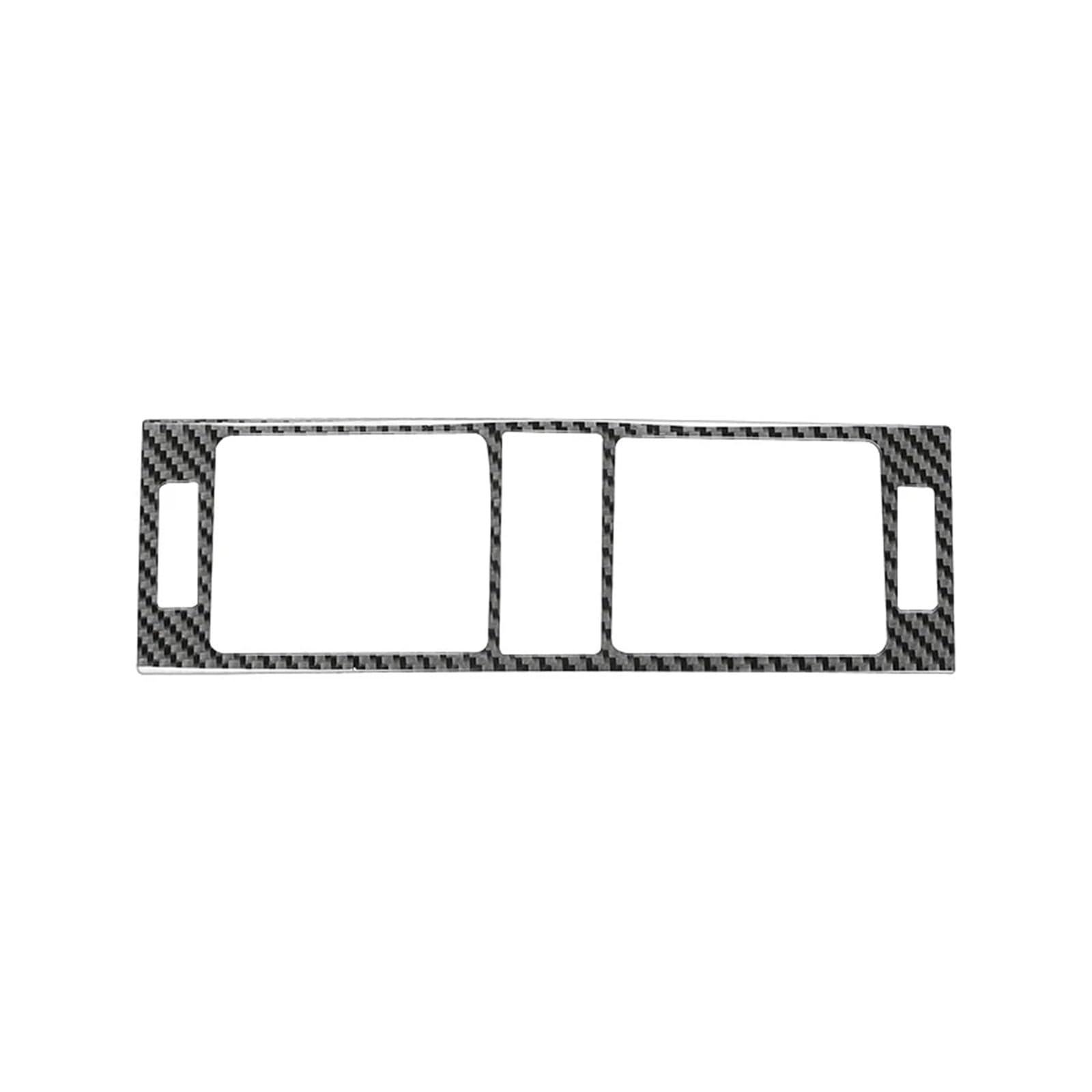 KMLONG Aufkleber for den zentralen Luftauslass des Armaturenbretts, passend for C, Klasse W204 2007–2013, dekorativer Rahmen aus Kohlefaser, Autozubehör Aufkleber für die Luftauslassverkleidung von KMLONG